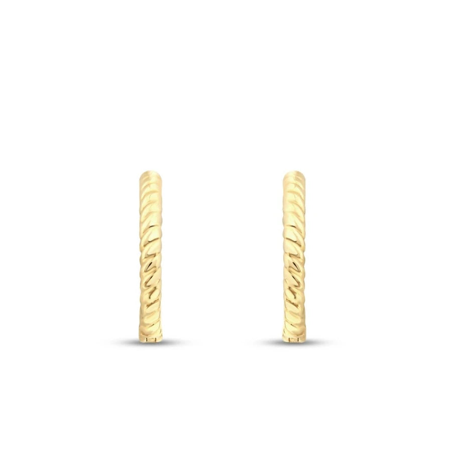 Gold Twist Creolen Ohrringe