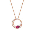 0.34 ct. Diamant Rubin Halskette