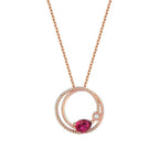 0.34 ct. Diamant Rubin Halskette