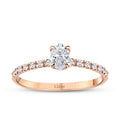 0.37 ct. Diamant Ovale Solitär Verlobungsring