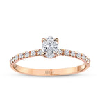 0.37 ct. Diamant Ovale Solitär Verlobungsring