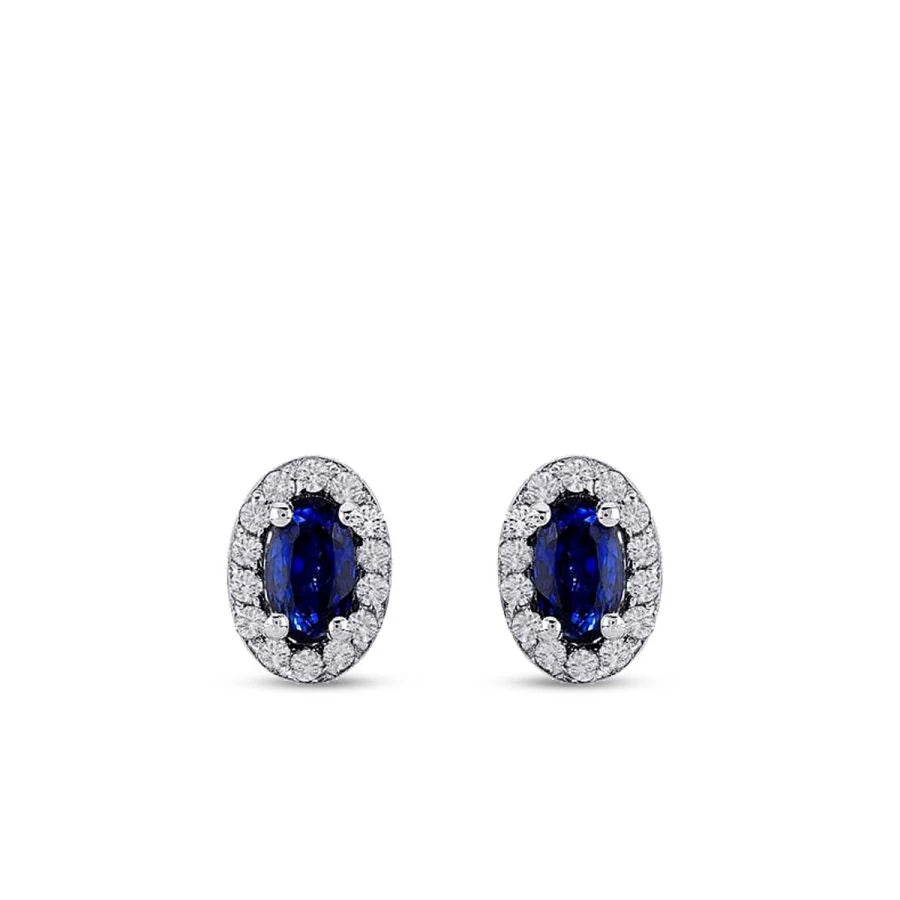 0.61 ct. Diamant Saphir Ohrringe