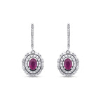 3.84 ct. Diamant Rubin Ohrringe