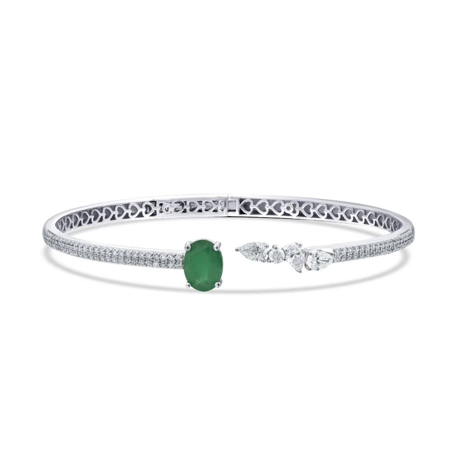 2.23 ct. Diamant Smaragd Armreif