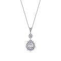0.79 ct. Diamant Tropfen Baguette Halskette