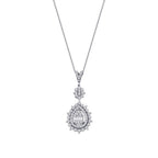 0.79 ct. Diamant Tropfen Baguette Halskette