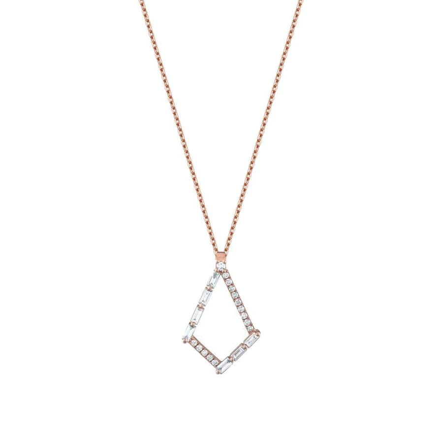 0.34 ct. Diamant Baguette Halskette