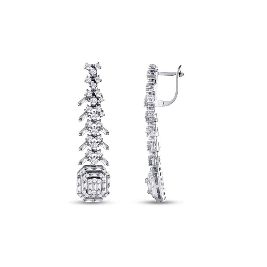 2.43 ct. Diamant Baguette Ohrringe