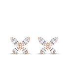 0.58 ct. Diamant Baguette Schmetterling Ohrringe