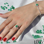 0.54 ct. Diamant Smaragd Ring