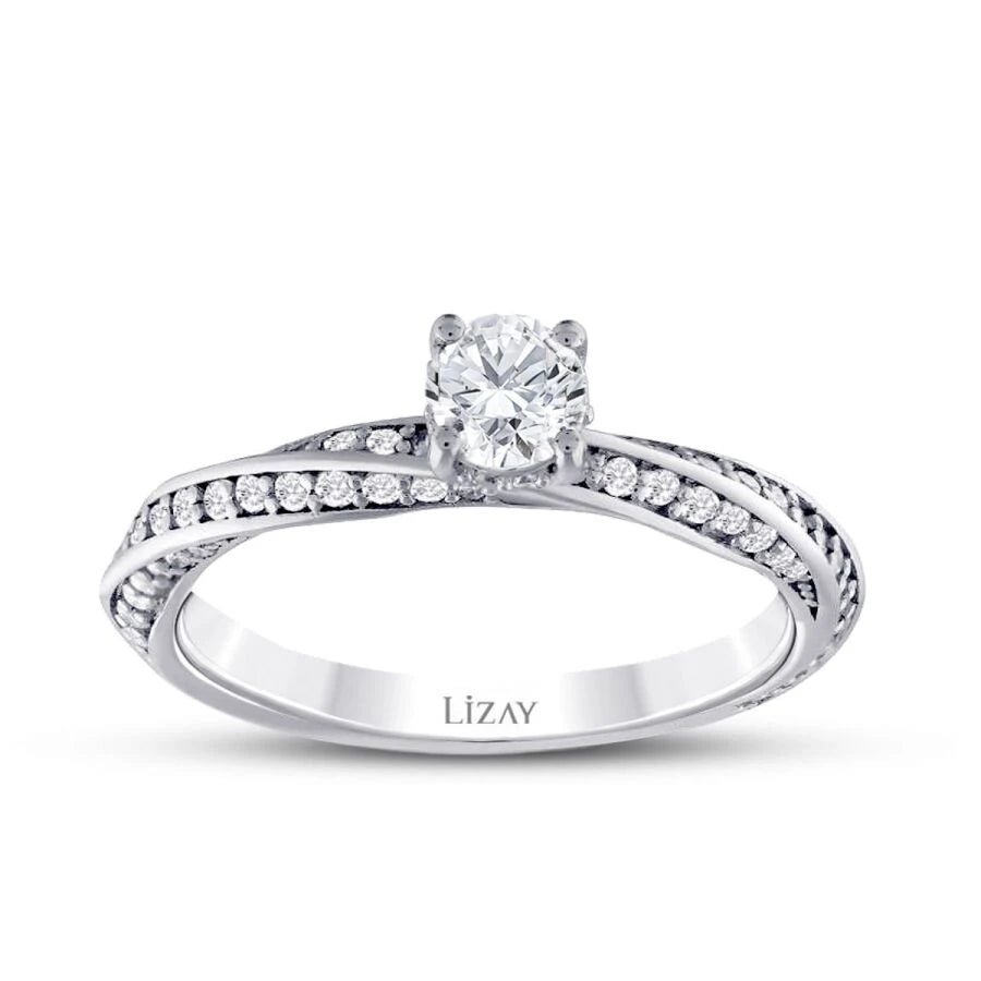 0.98 ct. Diamant Rund Solitär Verlobungsring