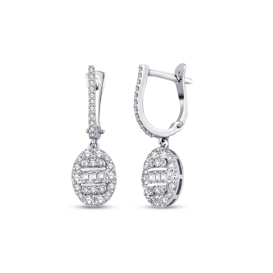 0.85 ct. Diamant Baguette Ohrringe