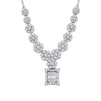 0.69 ct. Diamant Blumen Baguette Halskette