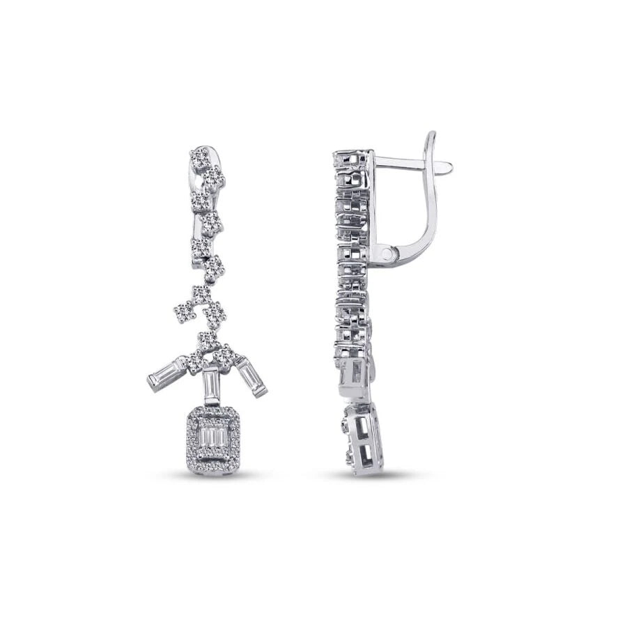 0.97 ct. Diamant Baguette Ohrringe