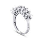 Gold Sieben-Stein Baguette Ring