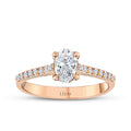 0.52 ct. Diamant Ovale Solitär Verlobungsring