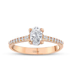 0.52 ct. Diamant Ovale Solitär Verlobungsring