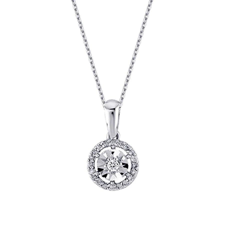 0.08 ct. Diamant Effekt Halskette