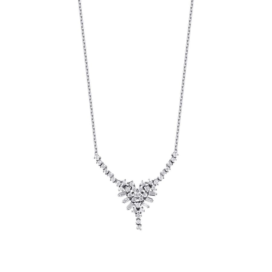 1.14 ct. Diamant Baguette Halskette