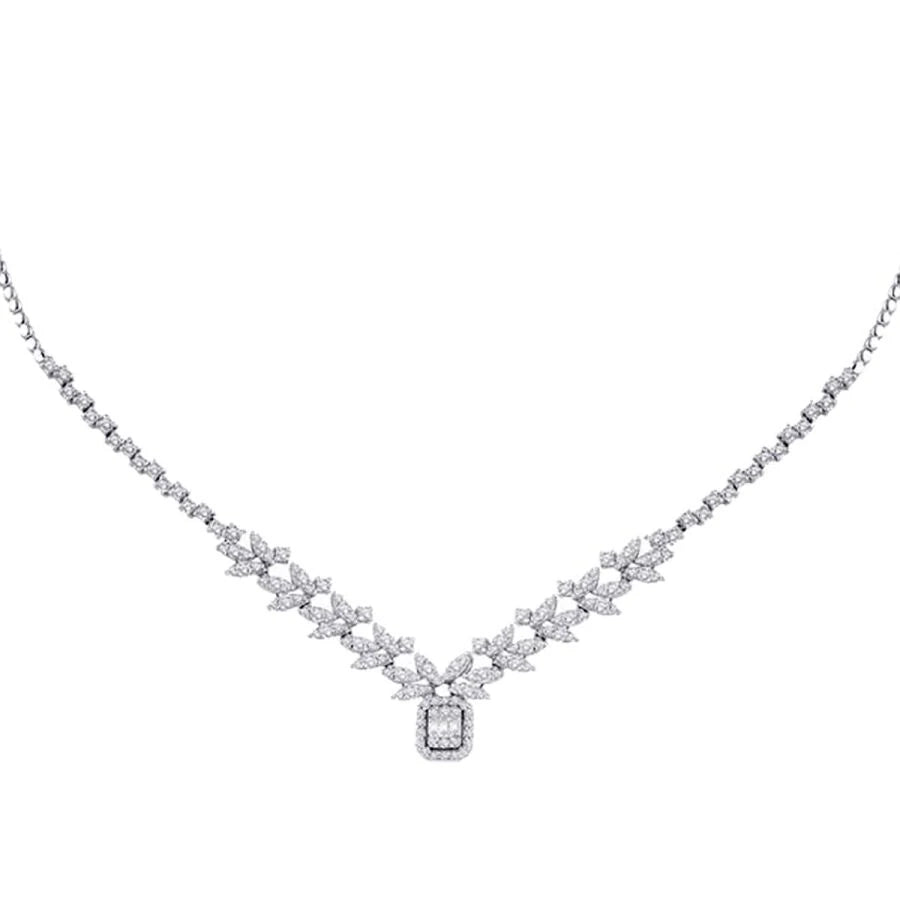 2.30 ct. Diamant Baguette Halskette