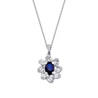 1.47 ct. Diamant Baguette Saphir Halskette