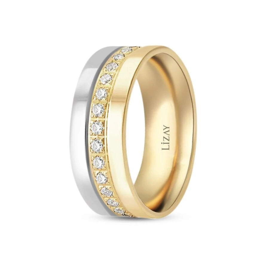 Gold Zweifarbiger Ehering