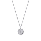 0.21 ct. Diamant Halskette mit Effekt Rand und Steinbesatz
