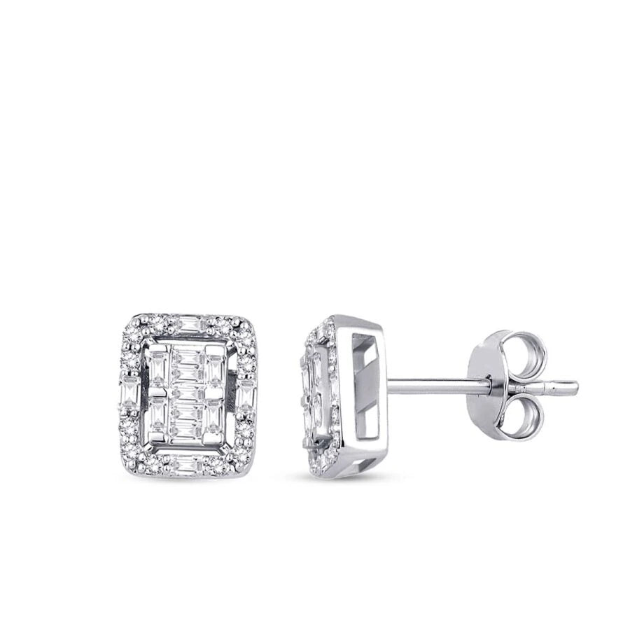 0.28 ct. Diamant Baguette Ohrringe