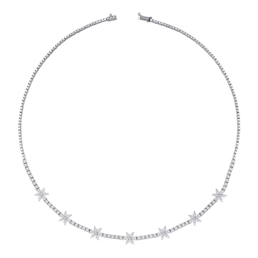 4.88 ct. Diamant Blumen Halskette