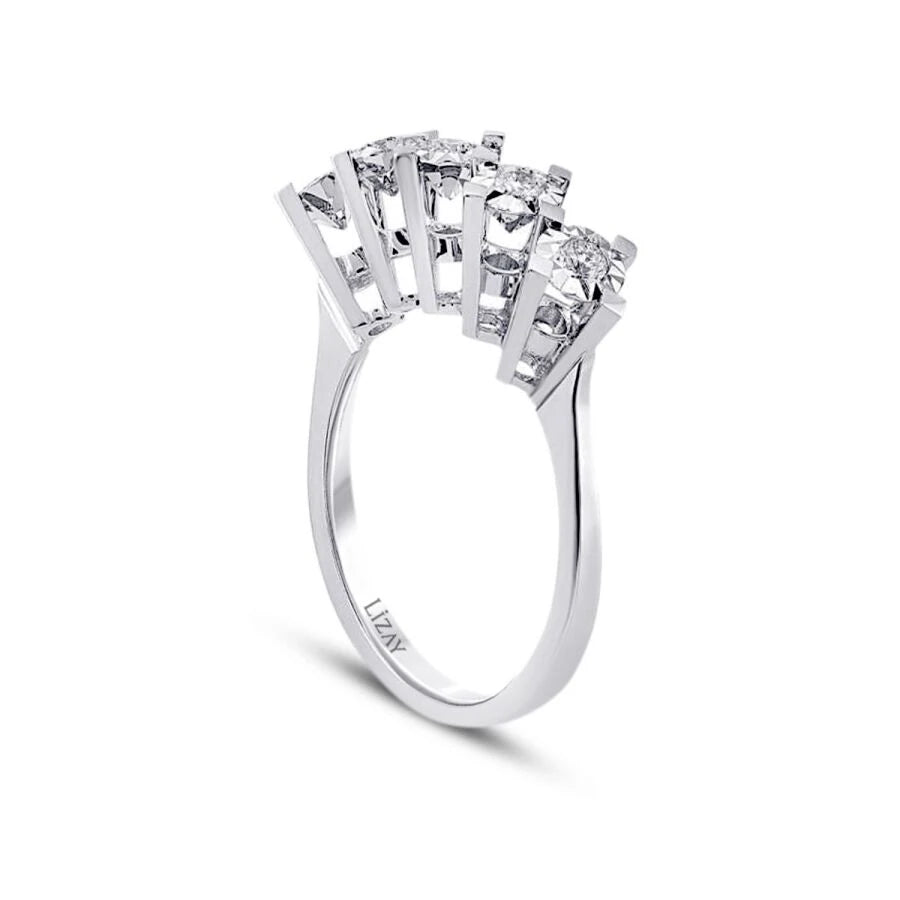 0.15 ct. Diamant Fünf-Stein Ring