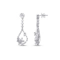 1.33 ct. Diamant Baguette Blumen Ohrringe