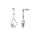 1.33 ct. Diamant Baguette Blumen Ohrringe