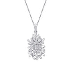 0.68 ct. Diamant Baguette Halskette