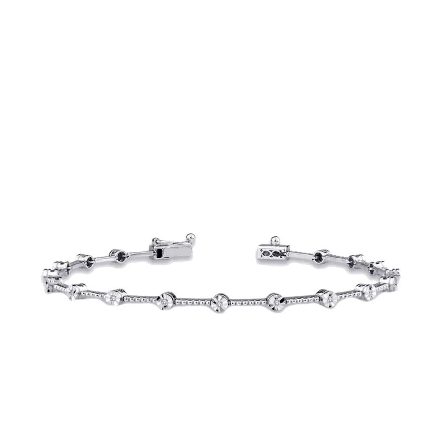 0.10 ct. Diamant Effekt Tennis Armband