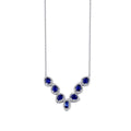 1.78 ct. Diamant Tropfen Saphir Halskette