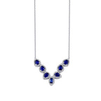 1.78 ct. Diamant Tropfen Saphir Halskette