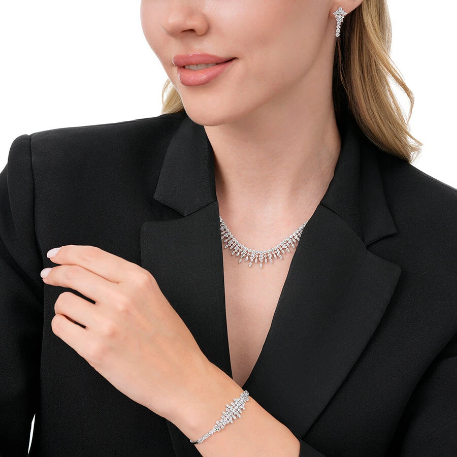 Gold Stein Trend Halskette