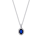 1.06 ct. Diamant Saphir Halskette