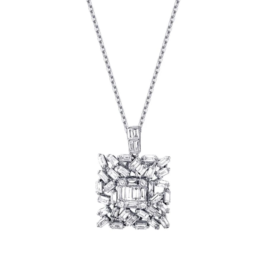 1.29 ct. Diamant Baguette Halskette