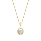 0.16 ct. Diamant Baguette Stein Halskette