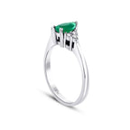 0.75 ct. Diamant Smaragd Ring
