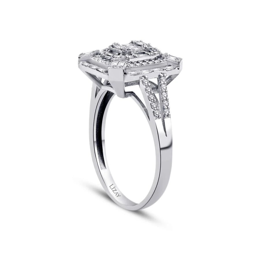 0.67 ct. Diamant Baguette Ring