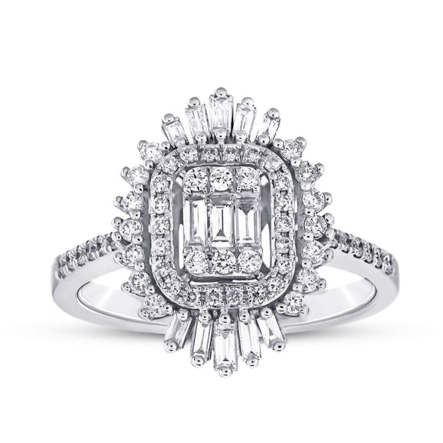 0.67 ct. Diamant Baguette Ring