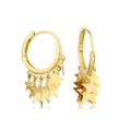 Gold Stern Creolen Ohrringe