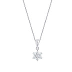 0.24 ct. Diamant Blumen Halskette