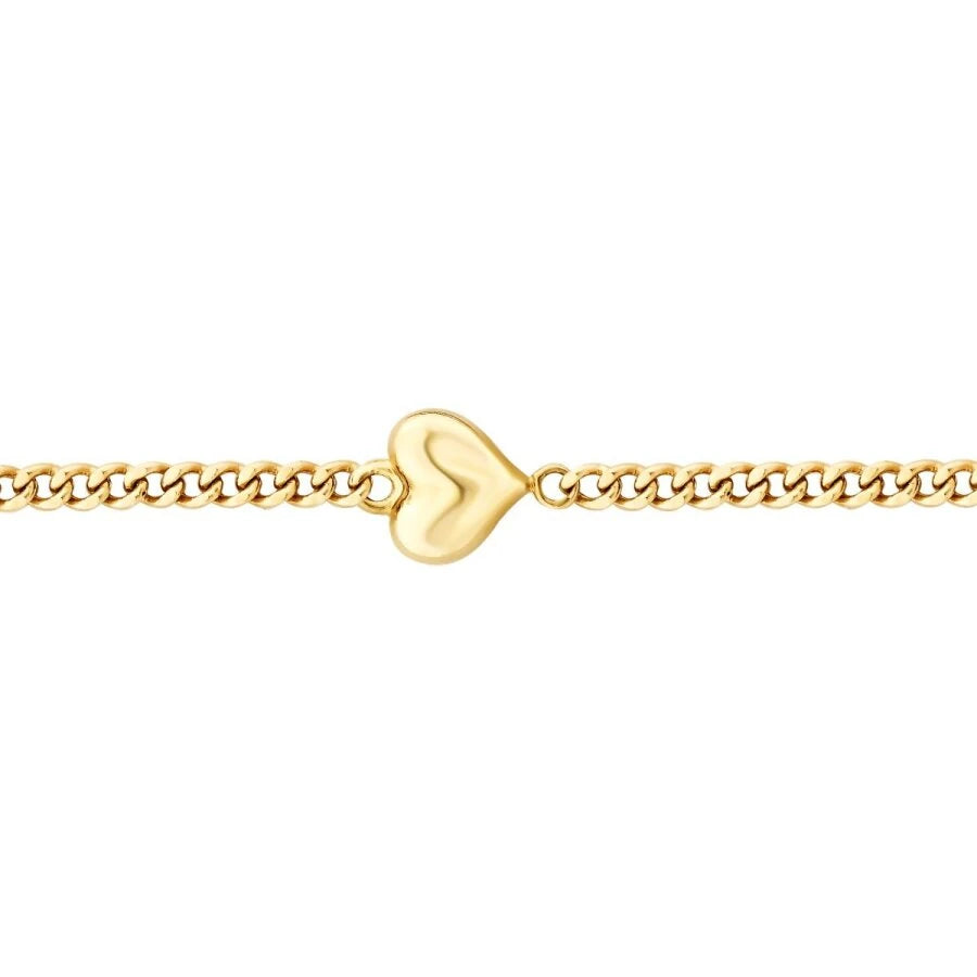 Gold Armband mit großem Herz