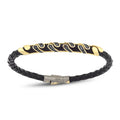 Gold Herren Armband mit schwarzem Stein