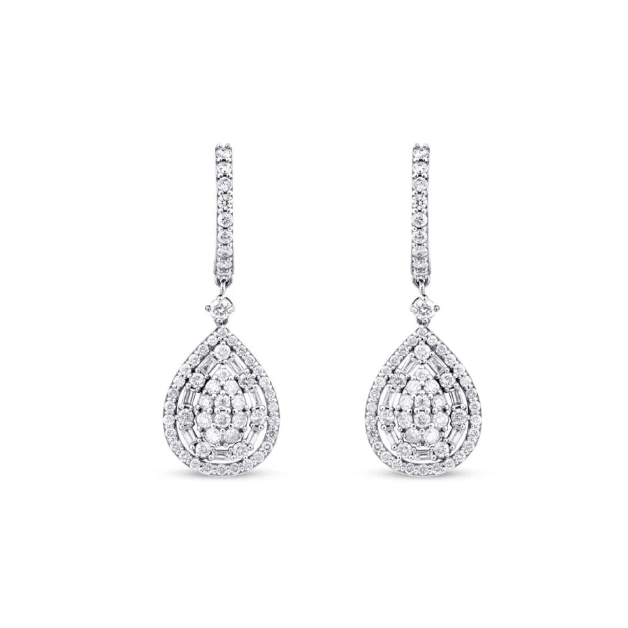 1.39 ct. Diamant Baguette Ohrringe