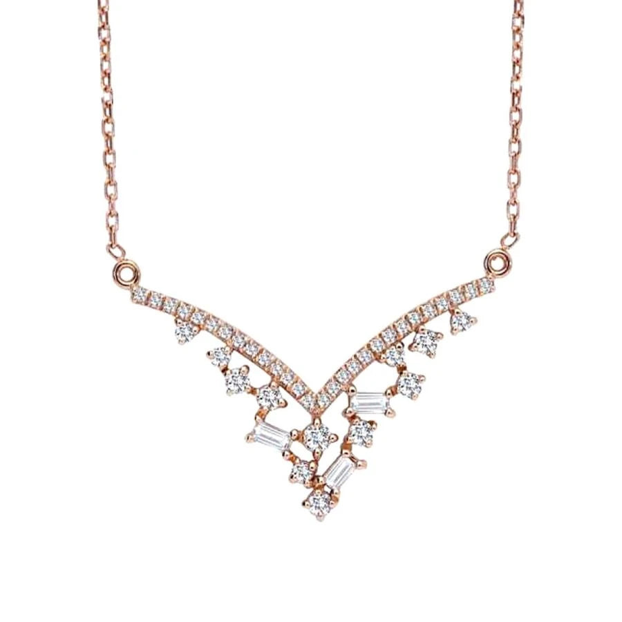 0.31 ct. Diamant Baguette Halskette
