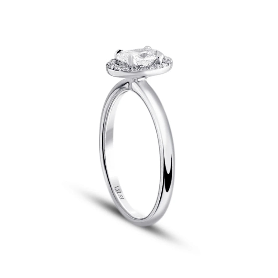 0.25 ct. Diamant Ovale Solitär Verlobungsring